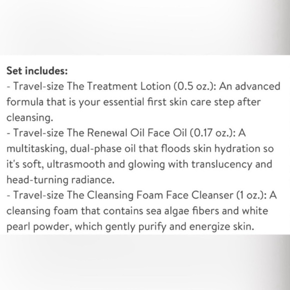 LA MER Skincare Set & Pouch | Travel Size (3pc) | Velvet Green Drawstring Pouch - Picture 3 of 9